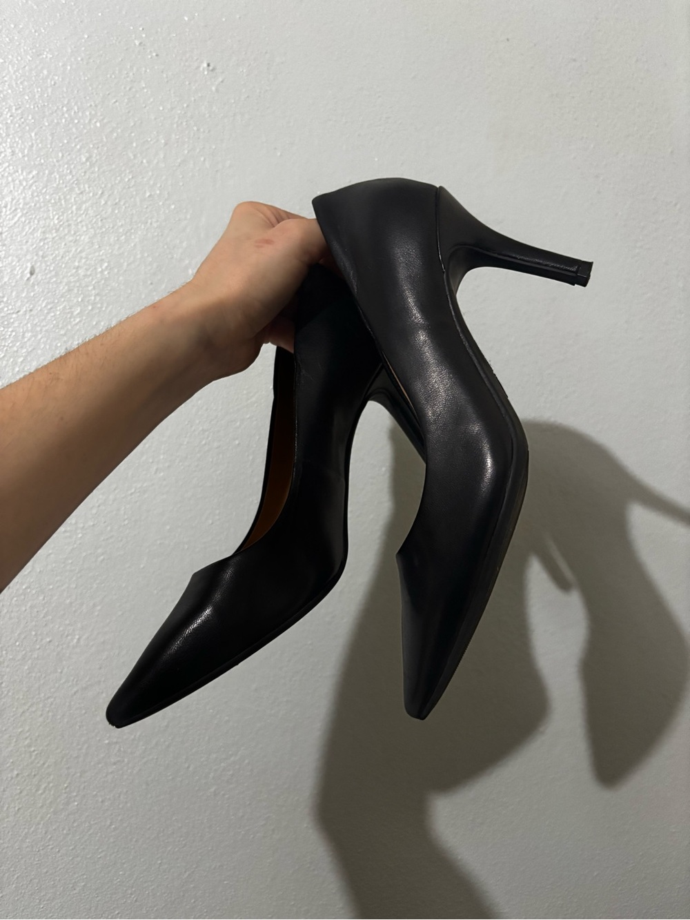 INC International Concepts Black Pointed-Toe High Heels
